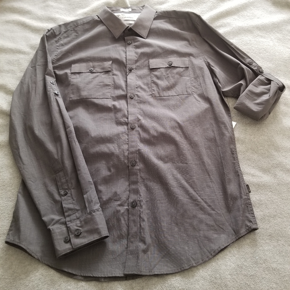 Calvin Klein Roll Tab Utility Buttondown